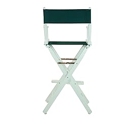Casual Home Director's Chair ,White Frame/Hunter