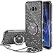 OCYCLONE for Galaxy S8 Plus Case, Cute Glitter Phone Case for Women Girls with Kickstand, Bling Diamond Rhinestone Bumper with Ring Stand for Samsung Galaxy S8+ Plus Case - Mauve Black