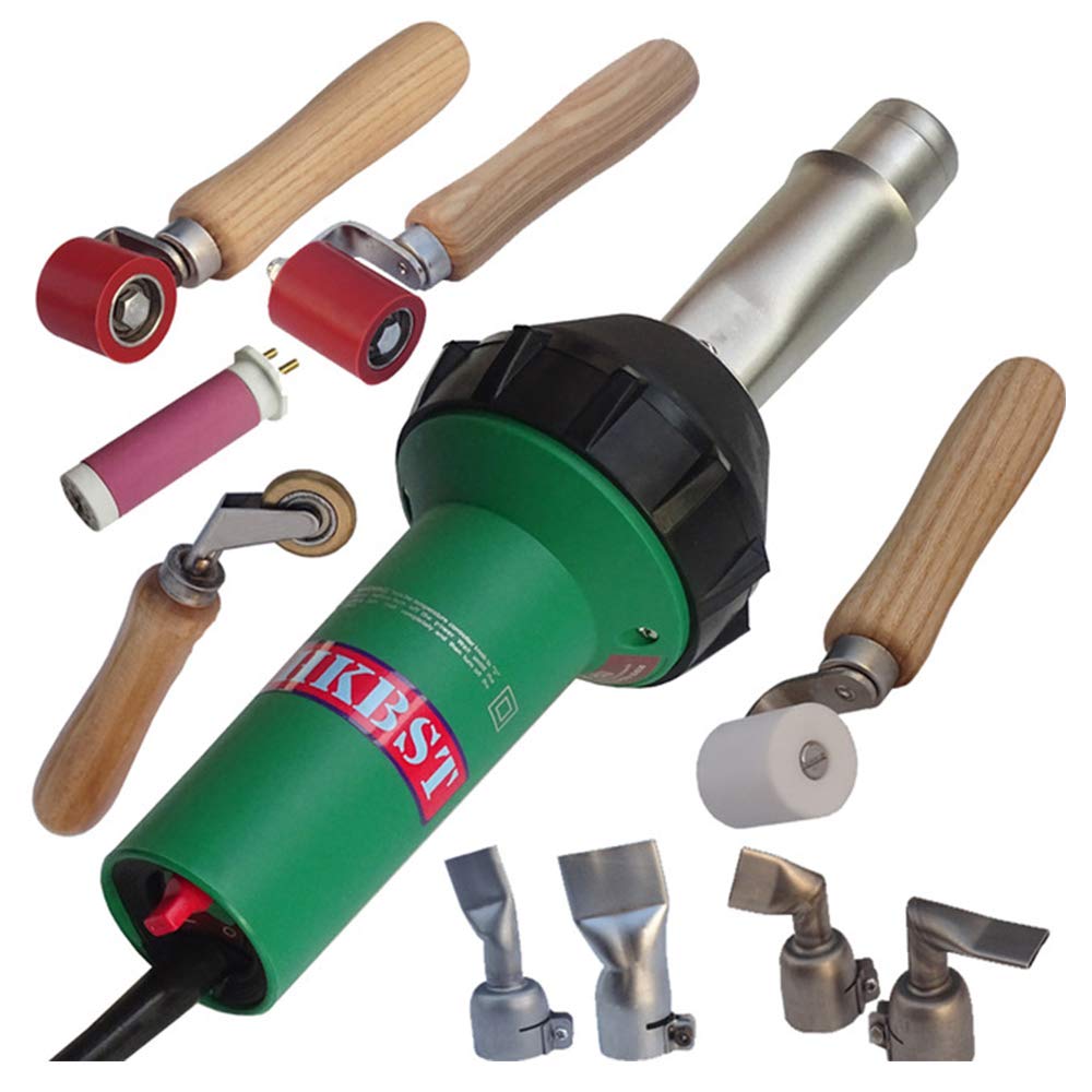 Hot Air Welding Gun for HDPE Geomembrane Welder for TPO Foof with Flat Weld Nozzle and Rollers for Plastic Welder