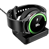 Charging Stand for Samsung Galaxy Watch 7/6/5/Ultra, Smart Watch Charger Bracket Holder with Cable Management Slot (Black)