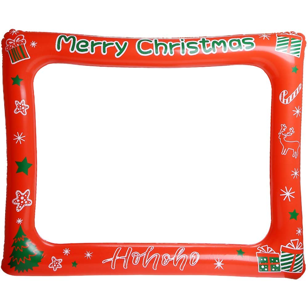 Christmas Inflatable Selfie Photo Frame Blow up Picture Photo Booth Props Birthday Party Decoration Party Supplies