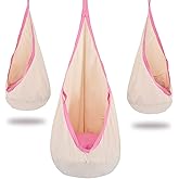 YAERSI Kids Pod Swing Seat Cotton Child Hammock Chair with PVC Inflatable Cushion for Indoor and Outdoor Use Portable