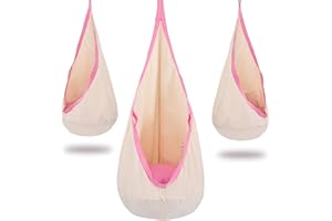 YAERSI Kids Pod Swing Seat Cotton Child Hammock Chair with PVC Inflatable Cushion for Indoor and Outdoor Use Portable