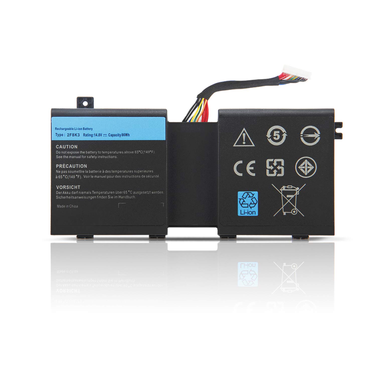 K KYUER 14.8V 86Wh 5700mAh 2F8K3 Notebook Battery Replacement for Dell Ali enware 17 R1 17X M17X R5 Ali enware 18 R1 18X M18X R3 Series Gaming Laptop 02F8K3 KJ2PX 0KJ2PX G33TT 0G33TT 0NU209 451-BBCB