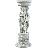 Design Toscano KY992 Chatsworth Manor Neoclassical Pedestal Column Plant Stand, Antique Stone