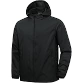 ZITY Men's Lightweight Waterproof Rain Jacket Hooded Windbreaker Raincoat Packable for Outdoor Hiking