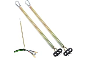 GREPSPUD 2Pcs 25" Single Tender Spring Kit Heavy Duty Spring for 3-in-1 ABS Air Line Tracker Semi Trucks Tractors Trailers, with Hook and Hose Holder