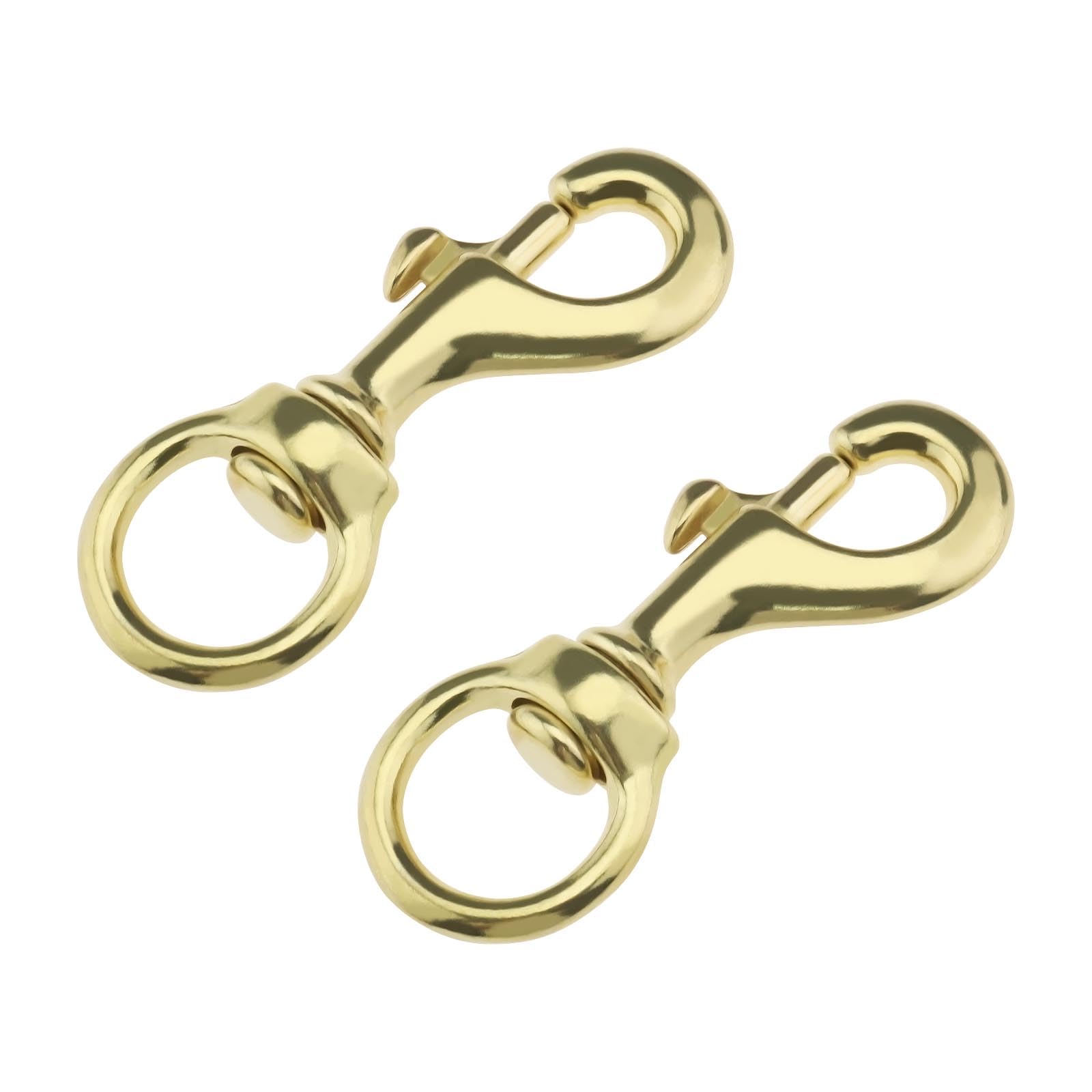 VGOL 2PCS 3-1/4 Inch Trigger Clip Swivel Snap Hooks Brass Flag Pole Halyard Rope Attachment Clip for Flag Pole Halyard Rope Pet Leash