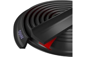 Hzetuu Shower Threshold Water Dam Barrier - 59 Inch, Versatile, Silicone Shower Water Guard Stopper Seal Strip for Bathroom Floor, Bathtub Rim, Kitchen Countertop, Black