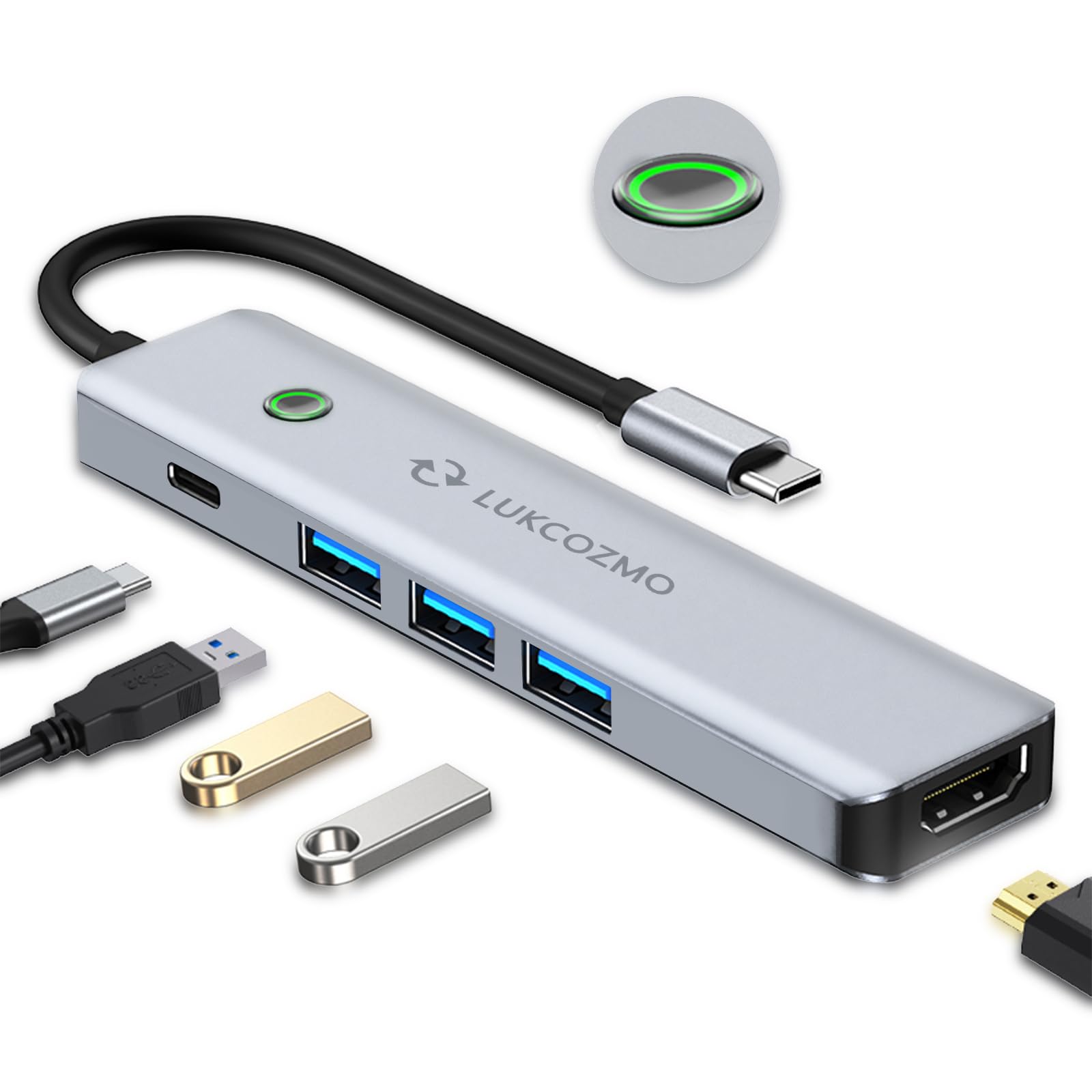 Mua LUKCOZMO USB Hub 3.0，One Click Screen Projection/One Click Screen ...