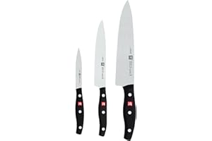 ZWILLING Twin Signature 3-pc German Knife Set, Razor-Sharp, Made in Company-Owned German Factory with Special Formula Steel perfected for almost 300 Years, Dishwasher Safe