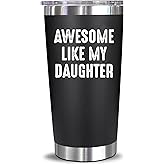 NewEleven Valentines Day Gift For Dad - Cool Dad Gifts From Daughter - Unique Birthday Present Ideas For Father, Husband, Bonus Papa, Step Father, New Papa From Daughter - 20 Oz Tumbler
