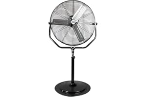 Maxx Air Industrial 30" Pedestal Fan, Powerful Heavy Duty, Commercial Fan for Warehouses, Factories, and Large Spaces, Adjustable Height, Durable Construction, High Velocity Air Circulation
