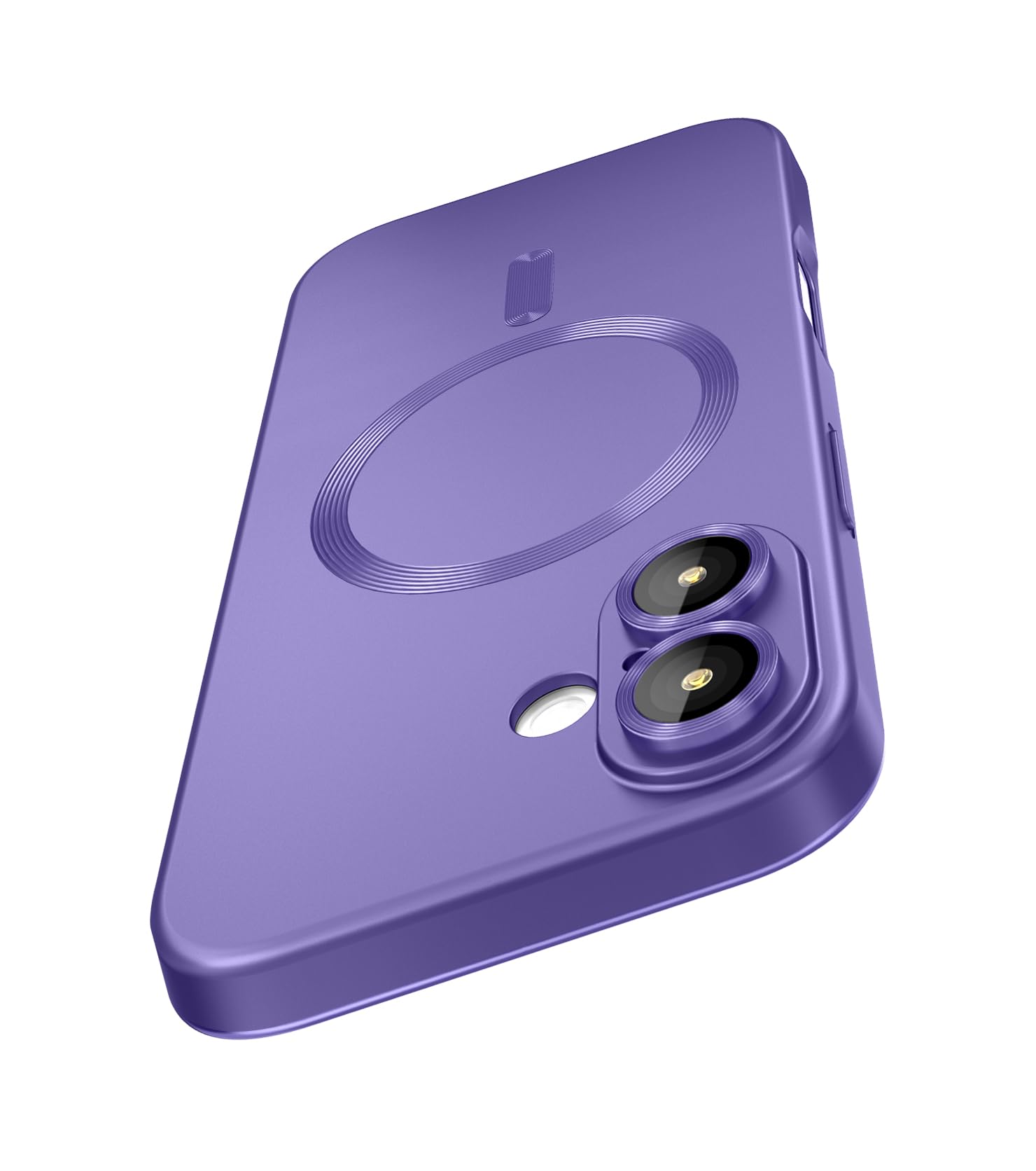 HJHStar Magnetic Case for iPhone 17 - MagSafe Compatible, Military-Grade Drop Protection Bumper with Camera Lens Protector, Slim Shockproof Phone Cover for Women, Matte Metallic Purple