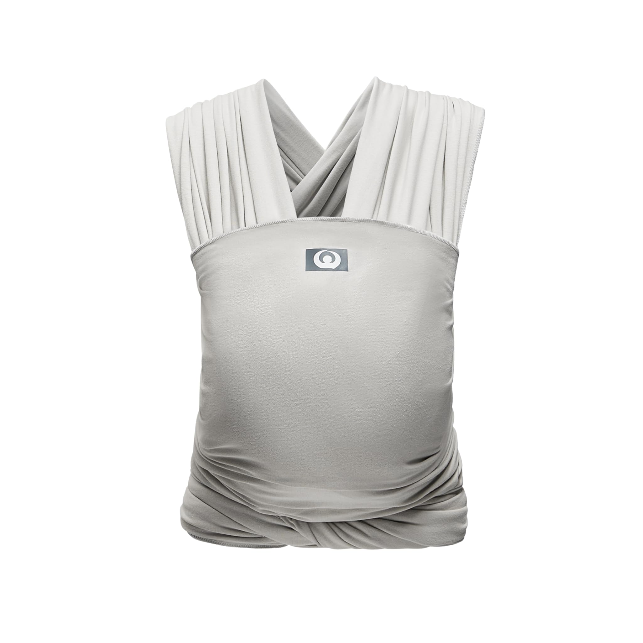 Gaia Baby Carry Stretchy Baby Wrap – 100% Organic Cotton, Hip Dysplasia Institute Certified, Ergonomic Baby Carrier (Newborn to 15 kg) – Silver Grey