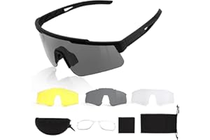 ToopMount Tactical Eyewear Anti Fog, ANSI Z87.1 Sports Glasses with 3 Interchangeable Lens UV400 Protection Airsoft Goggle