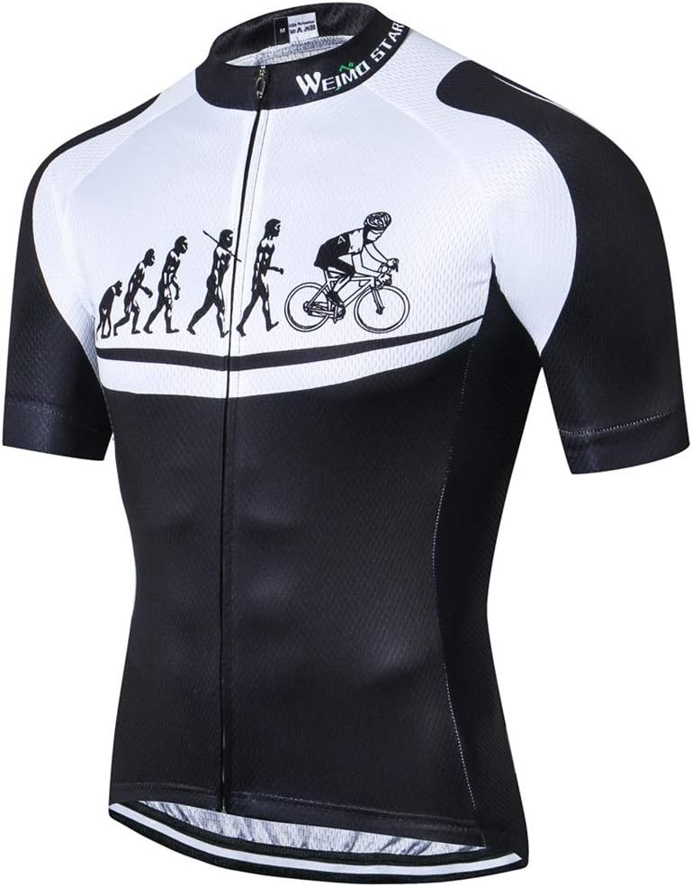 weimostarBike Jersey Men Cycling Jersey Bicycle top Breathable White