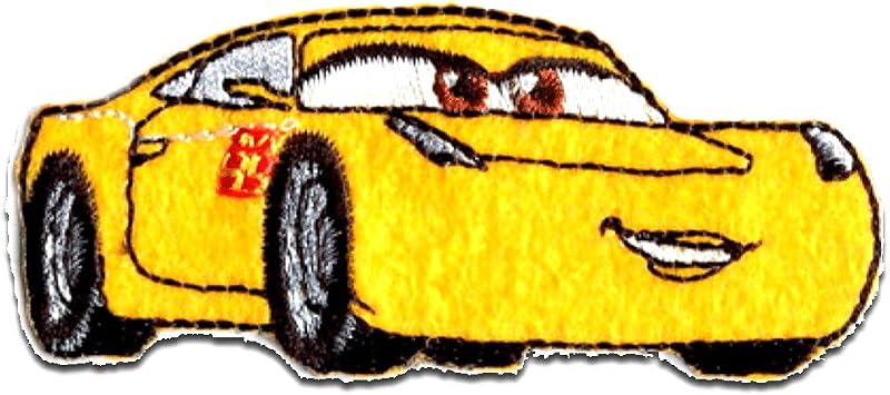 Patch Écusson Voiture Rouge Brodé - Thermocollant 7x5 Cm En Polyester - 12