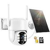 EYEEDGE 4G LTE Cellular Solar Security Camera, No WiFi Solar Powered Security Camera Outdoor, 360° Live View, 2K Color Night Vision, PIR Motion Detection, 2 Way Talk, Built in SIM Card