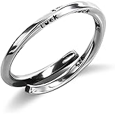 925 Sterling Silver Luck Rings for Women Adjustable Open Thumb Stackable Rings Twist Eternity Rings for Women