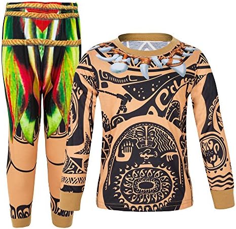 Filare Boys Pajamas Sleepwear For Kids Maui Costumes Clothing Moana 3T(2-3Years)