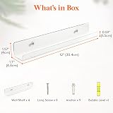Lifewit 4 Pack 12" Clear Floating Shelves Vinyl Record Display Shelves view 7