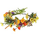 Vividsun Bridal Green Leaf flower Crown Eucalyptus Floral Headband Wedding Festivals Photo Props (A-yellow)