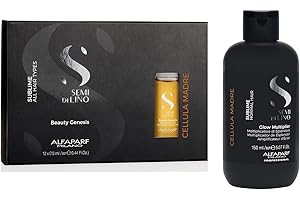 Alfaparf Milano Semi di Lino Cellula Madre Beauty Genesis and Glow Multiplier Set for Shine - Adds Remarkable Shine - For Beautifully Healthy Hair - Protects and Enhances Cosmetic Color