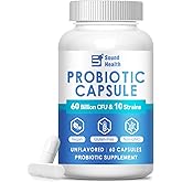 Probiotics with Prebiotics for Women & Men, Digestive & Gut Health, Vegan Capsules, Non-GMO, Gluten & Dairy Free