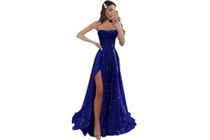 LANGKAAO Cowl Neck Prom Dresses Long for Women Sparkly Glitter A-Line Spaghetti Straps Formal Evening Dress