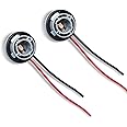 awlbed 2 PCS Automotive 1156 Turn Signal Bulb Socket Connector, BA15S 180 Degree Pure Copper Terminal and Extension Wire Harness, Insulated Nylon Base, Universal for Cars Bulb Standard Adapter (Gray)