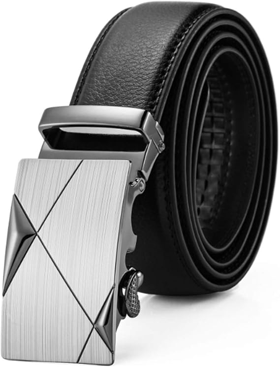 Amazon Aliux ベルト メンズ 革 ビジネス 通勤 紳士 おしゃれ オートロック式 穴なし ズ調整可能 ブラック002 ベルト 通販