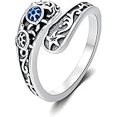 WINNICACA Spoon Rings for Women 925 Sterling Silver Adjustable Thumb Spoon Rings Promise Engagement Statement Boho Vintage Finger Open Antique Rings Jewelry