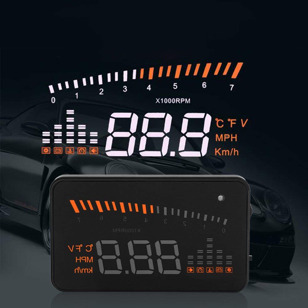 Photo 1 of Head Up Display, X5 OBDII HUD 3" Alarm Head Up Display Windscreen Projector Speed Warning System