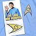 Popfunk Star Trek Science Uniform T-Shirt w/Liquid Gold Ink & Stickers (XL, Blue)