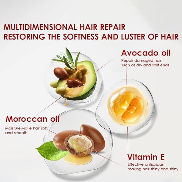 BLANSEN NO-RINSE HAIR TREATMENT SERUM，ADVANCED MACADAMIA & AVOCADO HAIR CAPSULES | VITAMIN-RICH, ANTI-FRIZZ, SPLIT ENDS REPAIR, GROWTH BOOST, SHINE & STRENGTH FOR DAMAGED HAIR 40CT