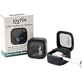 joyflix UV-C Toothbrush Sanitizer | Portable & Rechargeable | 99.9% Sanitization with Heating Function | Magnetic Mount, Travel-Friendly & Compact Design (Charcoal Black)