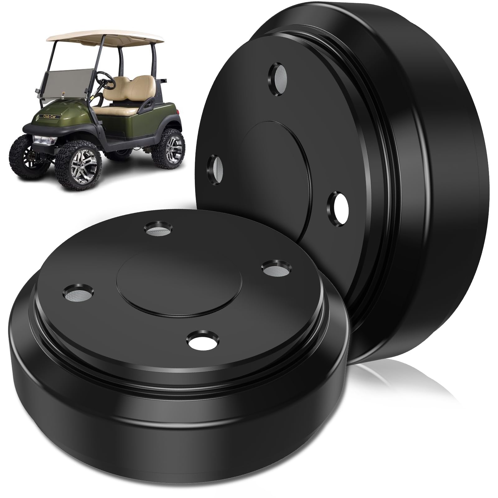 Photo 1 of Enekerp Club Car Brake Drums, Golf Cart Brake Hubs for Club Car DS(1995-UP) &Precedent (2004-UP) Gas&Electric Golf Cart Models, OEM# 101791101, 2PCS