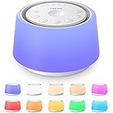 LEICEX White Noise Sound Machine | Sound Machine for Baby Rechargeable | 30 Soothing Sounds | 10 Colors Night Light | White Noise Machine for Sleep Baby Adults Portable Sound Machine for Home Travel