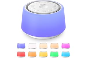 LEICEX White Noise Sound Machine | Sound Machine for Baby Rechargeable | 30 Soothing Sounds | 10 Colors Night Light | White Noise Machine for Sleep Baby Adults Portable Sound Machine for Home Travel