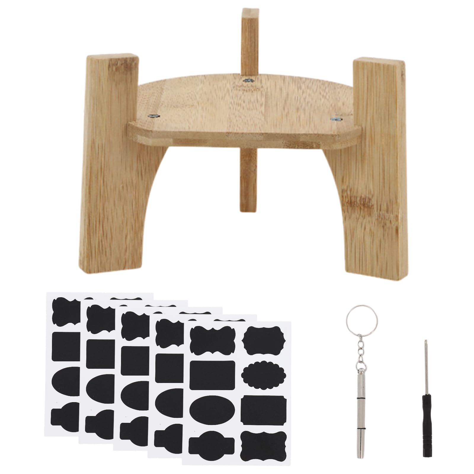 Photo 1 of Drink Dispenser Stand,Fit Max 8.6 Inch Diameter, Wooden Frame with Screwdriver and Beverage Labels, Easy to Assemble, Multi-Purpose