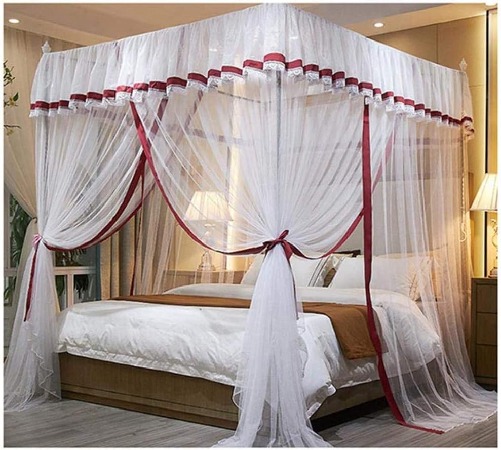GYPPG Romantic Princess Lace Canopy Mosquito Net No Frame Mosquito Bed