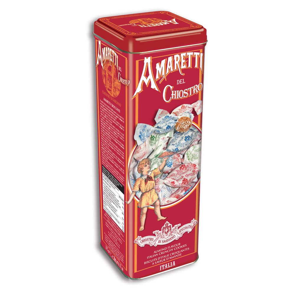 Amaretti del Chiostro Crunchy Amaretti in Tall Tin 175g