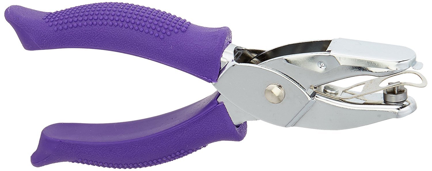 Darice Scapbooking Hole Punches x3, Metal, Purple Grips, 17 x 2.5 x 26 cm