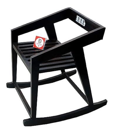 Santosha Decor Solid Wood Mini Rocking Chair for Home (Sheesham Wood, Mahogany Finish)