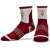 For Bare Feet NCAA Youth Surge Team Mascot Quarter Socks - All Weather Performance - Girls & Boys - Enhance your Footwear