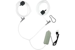CATIEBYE USB Aquarium Air Pump for Fish Tank Oxygenation Motor Quiet Operation Portable Micro Random Color