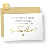 CRTURUNIQ Will You Be My Godmother, Godmother Proposal Gift, God Mother Asking Card with Envelope