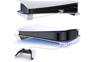 Horizontal Stand for PS5 with USB Extension, Cabinet Console Laydown Holder with Charging Data USB Hub, Accessories Stand Com