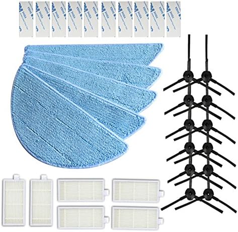 5pcs Mop Cloth + 12pcs side Brush + 6pcs hepa Filter + 10pcs magic paste for chuwi Robot Vacuum Cleaner ilife V5 V3 series ilife v5pro X5 v5s ilife v5 pro